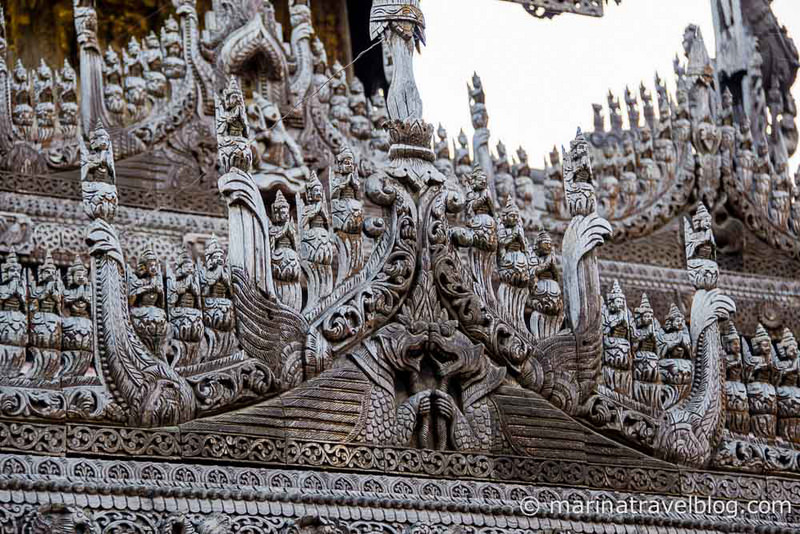 Мьянма: пагода Швенандав в Мандалае (Shwenandaw Pagoda)