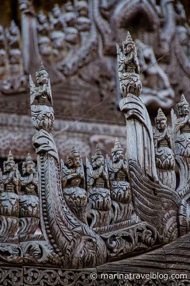 Мьянма: пагода Швенандав в Мандалае (Shwenandaw Pagoda)