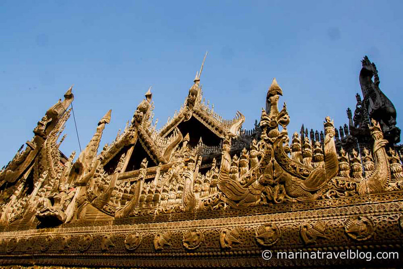 Мьянма: пагода Швенандав в Мандалае (Shwenandaw Pagoda)
