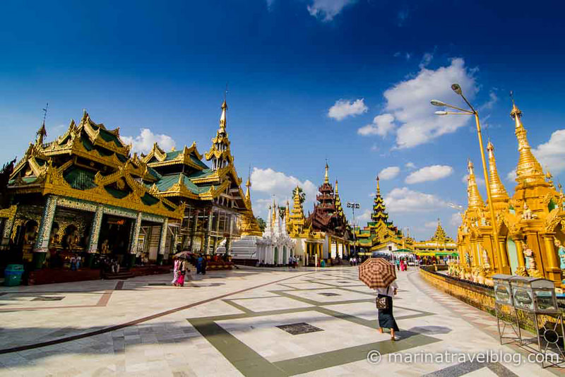 Пагода Шведагон (Shwedagon Paya) в Янгоне, Мьянма