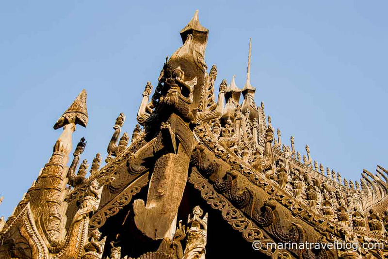 Мьянма: пагода Швенандав в Мандалае (Shwenandaw Pagoda)