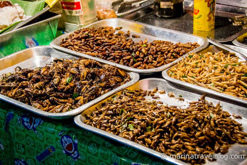 Пай (Pai, Thailand) - съедобные червяки