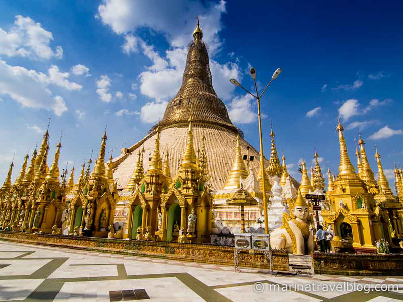Пагода Шведагон (Shwedagon Paya) в Янгоне, Мьянма