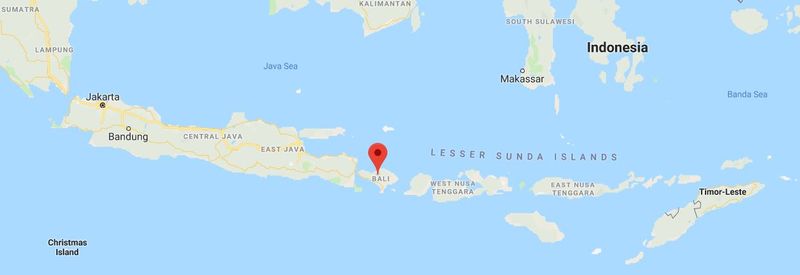 остров бали карта индонезия
