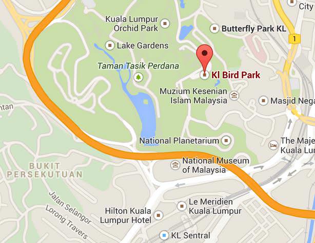 куала лумпур парк птиц карта