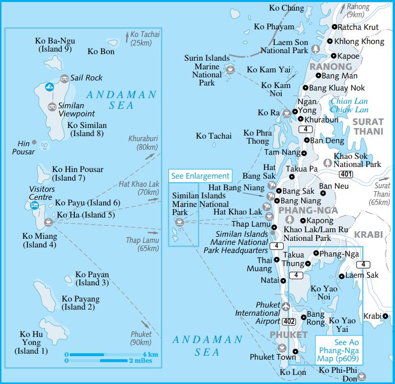 симиланские острова на карте