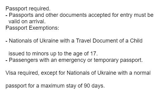 Правила въезда в Аргентину для граждан Украины (Тиматик)